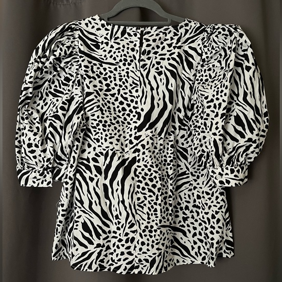 H&M Animal Print Blouse NWOT - Picture 4 of 4